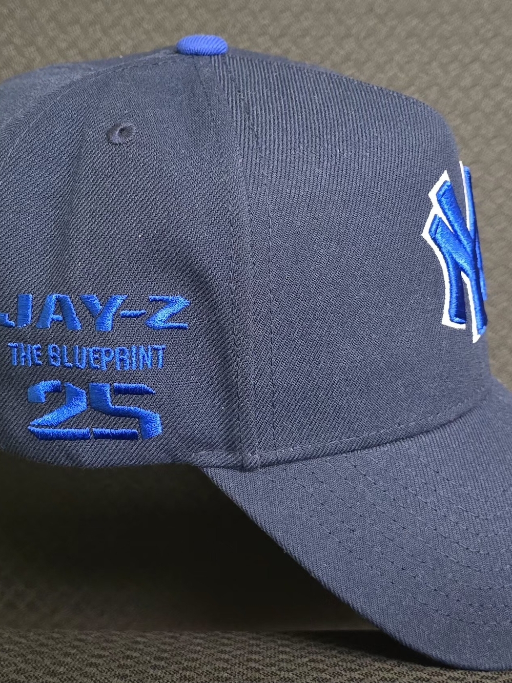 Mitchell & Ness Navy and Royal Blue Jay-Z 'The Blueprint 25' Cap